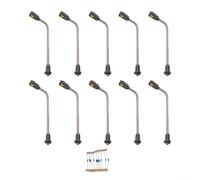 Minflora Lámparas LED de tren, juego de 10 luces de calle de calibre Z para diseños ferroviarios, construcción de metal de 3,2 cm, funcionamiento de 3 V 20 mA con paquete de resistencias