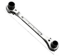 Minflora Llave de trinquete 4 en 1 con diseño de doble extremo, herramienta de torsión de acero al cromo vanadio, llave de mano reversible para mantenimiento de garaje (C)