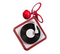 Minflora Llavero compacto con grabadora de voz, colgante de caja de música personalizado para llaves de coche con mensaje de amor grabable y función de sonido (A)