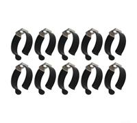 Minflora Paquete de 10 soportes de clip en U para tubos fluorescentes LED, acero inoxidable resistente con revestimiento protector, diseño antideslizante para un montaje estable, múltiples tamaños (46