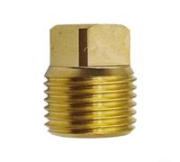 Minflora Tapón de latón para recipiente, paquete de 2 tapones de latón macizo con rosca cónica de 3/4 pulgadas para drenaje de barco resistente a la sal en lanchas motoras
