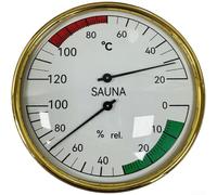 Minflora Termohigrómetro de sauna Preciso sin batería Sensor de temperatura y humedad interior sin mercurio ABS resistente al calor Pantalla grande Fácil montaje en pared para sala de sauna 10x3cm