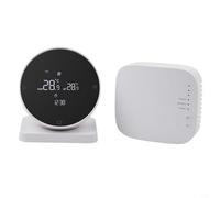 Minflora Termostato inalámbrico inteligente con pantalla LCD transparente y sensor de temperatura para un control preciso de los sistemas de calefacción a través de la tecnología RF433 y aplicación