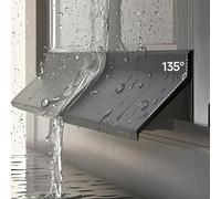 Minflora Tira de sellado resistente a la intemperie, TPE, autoadhesiva, 4,3 cm x 1 m, para huecos de ventana, barrera negra contra la lluvia y el viento para bandas deslizantes, ventana abatible