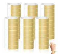 Minfuerang 400 Pezzi di Braccialetti di Carta, Impermeabili Braccialetti Colorati, braccialetti di Identificazione per Eventi,Feste,Discoteche,Festival Wristbands (Dorado)