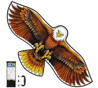 Minfuerang Cometa Águila 160 cm, Cometa Una Sola Línea (Águila) | Cometa Plegable para Principiantes y Adultos, Cuerda de 100m con Asa,para Excursiones,Playa,Parque, al aire Libre