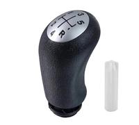 Mingbereit Pomelli Leva Cambio Pomo de Cambio de Marchas de 5 velocidades para Clio 3 y Laguna 2, con Cubierta Antipolvo, Color Negro Perilla Cambio Marchas(Silver Black Font)