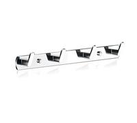 MINGCHI Perchero de Pared Premium | Ganchos Cromados Acero Inoxidable 304 | 4 Tamaños (3-6 Ganchos) | 15kg Capacidad | Montaje con Taladro | Para Recibidor, Baño, Cocina & Oficina