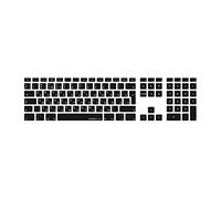 MiNGFi Cubierta de Silicona para Teclado Apple USB Con Teclado Numérico (2007-2016) Modelo A1243 EU/ISO Diseño - Negro