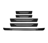 MINGFU 5 Piezas Pegatinas Protective de Umbral de Puerta de Coche para Seat Leon Mk3 5F 2013-2019 2018 2017 2016 2015 2014, Decoración para Estribos Fibra Carbono Pegatinas