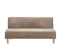 Mingfuxin Fundas De Sofá Cama Sin Brazos, Funda De Sofá De Futón De Terciopelo Elástico Fundas para Sofá Plegables Sin Brazos, Suaves, Gruesas Y Acogedoras