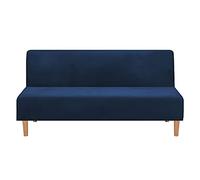 Mingfuxin Fundas De Sofá Cama Sin Brazos, Funda De Sofá De Futón De Terciopelo Elástico Fundas para Sofá Plegables Sin Brazos, Suaves, Gruesas Y Acogedoras