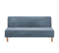 Mingfuxin Fundas De Sofá Cama Sin Brazos, Funda De Sofá De Futón De Terciopelo Elástico Fundas para Sofá Plegables Sin Brazos, Suaves, Gruesas Y Acogedoras