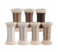 MINGGUXIUYI Handmade Embroidery Natural 100% Mulberry Silk Thread,7 Spools Each 24 Yards (105)