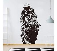MINGH Valentino Rossi VR 46 The Doctor Motociclismo Calcomanía de pared Habitación para niños Habitación para niños Carreras de motos Deporte Etiqueta de la pared Sala de estar 75 cmx37cm