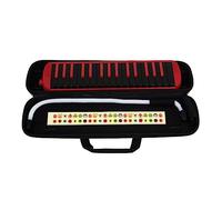 Minghunian ArmóNica de Juego de 32 Teclas, Bolsa de Piano EVA Roja y Negra, Caja de Piano, Instrumento Musical de EnseñAnza para Principiantes y Adultos