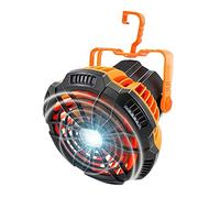 Minghunian Ventilador portátil para acampar al libre recargable para tienda de campaña al libre con linterna LED con gancho para colgar