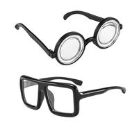 MINGJAY Anteojos de Nerd,2 Piezas Gafas Nerd,Gafas de Fiesta Nerds,Gafase de Mago Retro Gruesas y Divertidas,Gafase para Carnaval,para Carnaval,Mardi Gras,Fiesta Temática,Víspera de Todos los Santos