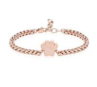 mingkejw Pulsera de urna con estampado de huellas para cenizas, joyería de cremación de mascotas, de acero inoxidable, con soporte para cenizas para mascotas, perros, gatos, regalos para seres
