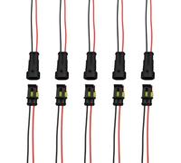 MINGLEA 5 conectores impermeables para coche, macho y hembra, conectores eléctricos con cable, accesorios de repuesto de conexión rápida
