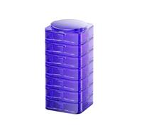 MINGLEA Caja portátil en miniatura visible, mini dispensador transparente de caja pequeña, multicapa, para actividades diarias