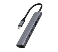 MINGLEA Concentradores C 5 en 1 con lector de tarjetas HDTV USB 3.0 y carga de 60 WPD para portátil
