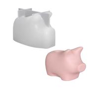 MINGLEA Pig - Forma de fundición de velas para hacer velas de bricolaje, forma de cerdo con diseño de parte superior abierta para proyectos de exhibición hechos a mano, regalo