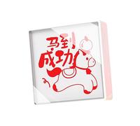 MINGLEA Sello sensible a la luz de caballo chino para manualidades, tarjetas, álbumes de recortes, documentos de oficina y embalaje de regalo