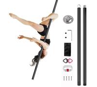 Minglez Barra Pole Dance Tubo de Suspensión para Danza Aérea, Barra de Baile Voladora de 2 m para Salas de Yoga, Bares y Fiestas, Barra Colgante Portátil para Ejercicios.(Black)