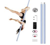 Minglez Barra Pole Dance Tubo de Suspensión para Danza Aérea, Barra de Baile Voladora de 2 m para Salas de Yoga, Bares y Fiestas, Barra Colgante Portátil para Ejercicios.(Blue)