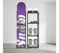 Minglez Guarda EsquíS Portaesquís Independiente para Garaje o Sótano, Estante Móvil para Exhibir Patinetas y Accesorios de Invierno, Soportes Resistentes para Longboards.(Height 100 cm(39 1/4"))