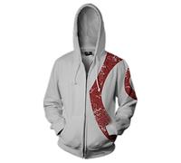 MingoTor Hombres Mujeres Sudadera con Capucha Sweatshirt Hoodie Impresión Tops Chaqueta Camisa de Jersey Chaqueta de Sudor Estilo Deportivo Gris XXL