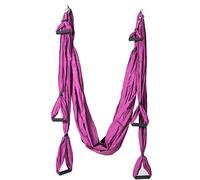 MINGPINHUIUS Set de yoga aéreo, Swing Yoga, hamaca trapezoidal, juego de yoga, juego de yoga, volantes de inversión de yoga, manta para colgar en la pared, color lila