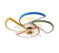 MINGRT Ventilador De Techo Con Luz Infantil, 48W Ventilador Invisible Plafon Con Mando A Distancia Velocidad Del Viento Regulable Plafón Ventilador De Techo Con Luz Para salón Dormitorio Comedor