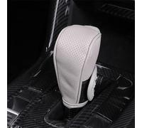 MINGRUILIHAI Funda para Pomo de Palanca de Cambios para Seat LeonsT (Kombi) AB 2020, Transpirable Cubierta Perilla de Cambio De Marcha Coche Interior Accesorios,B/Grey