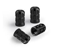 MINGRUILIHAI Tapa de Válvula de Neumático para Volkswagen VW Taos 2022-2025 2026, Coche Aluminio Tapones Rueda en Aluminio Cubre Válvulas Resistente A La Corrosión,Normal-Black