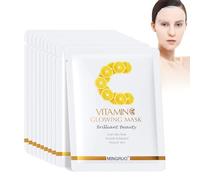 MINGRUO 10Pcs Mascarilla hidratante de leche, Mascarilla de Colageno, Mascarilla Hidratante, Mascarilla ColáGeno Noche, Mascarilla Hidratante para Mujeres y Hombres (VC)