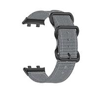 MINGSHAN Correa de reloj de lienzo de nylon compatible con Oppo Watch 41 mm 46 mm Pulsera de pulsera de banda inteligente original compatible con Oppo Watch 2 42 mm 46 mm Correa(Color:Gray,Size:OPPO 2