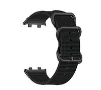 MINGSHAN Correa de reloj de lienzo de nylon compatible con Oppo Watch 41 mm 46 mm Pulsera de pulsera de banda inteligente original compatible con Oppo Watch 2 42 mm 46 mm Correa(Color:Black,Size:OPPO