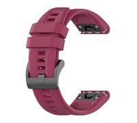 MINGSHAN Correas de banda de silicona QuickFit compatible con Garmin Fenix 7x 6x 5x 7s 6s 5s 7 6 5 3hr Forerunner935 945 Smartwatch Bracelet Sport pulsera (Color : Dark red, Size : QuickFit 20mm)