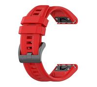 MINGSHAN Correas de banda de silicona QuickFit compatible con Garmin Fenix 7x 6x 5x 7s 6s 5s 7 6 5 3hr Forerunner935 945 Smartwatch Bracelet Sport pulsera (Color : Red, Size : QuickFit 20mm)