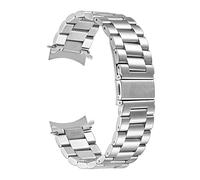 MINGSHAN Reloj único de acero inoxidable + Sin brecha Clips compatibles con Samsung Galaxy Watch 46mm SM-R800 Banda de separación de la mano Correa de correa de liberación rápida ( Color : Silver , Si