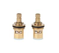 MINGSTORE 2 Piezas de Grifo de Repuesto de latón 1/4 de Vuelta G1 / 2"Cartucho de Disco de cerámica válvula de Grifo de frío Caliente