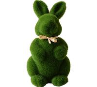 MINGSTORE Precioso Conejo de Musgo Hecho a Mano césped Artificial Hierba Conejito de Pascua decoración de la Oficina en casa Accesorios de Adorno