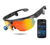 Mingtawn Gafas inteligentes con cámara 4K HD antivibración y altavoces estéreo 3D | Gafas de sol deportivas polarizadas UV400 | Gafas de IA Bluetooth para videos al aire libre, fotos y música | Cámara