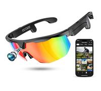 Mingtawn Gafas Inteligentes con CáMara, Ciclismo Gafas IA para Hacer Fotos/Realizar Llamadas Bluetooth/Reproducir MúSica/Traducir/Grabar Audio, Gafas De Sol UV400