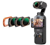 MINGVEN Juego de filtros ND magnéticos ajustables para DJI Osmo Pocket 4/Pocket 3/Xtra Muse, filtros ND ajustables de 1 a 5 paradas + 6 a 9 paradas, paquete de 4 (CPL, UV, VND2-32 VND64-512)
