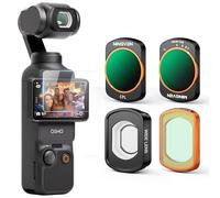 MINGVEN Lente gran angular magnética + difusión negra 1/4 + CPL + filtros variables ND8-128 para DJI Osmo Pocket 3, paquete de 4 lentes (gran angular, CPL, difusión negra 1/4, filtro VND 3-7 paradas)
