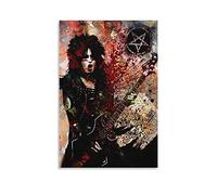 MINGYANMAO Pintura De La Lona 30 * 50cm HD Poster Nikki Sixx Motley Crue Musicista della Tela di Canapa Pittura di Arte Della Parete Poster Camera Da Letto Decorazione Della Casa Senza Cornice