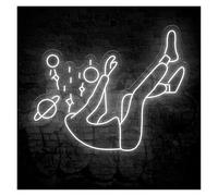 MINGYTN Decoración Lámparas Letrero De Neón Cayendo Al Espacio, Luz Para Oficina, Bar, Hogar, Habitación, Decoración De Pared, 65cm(G)